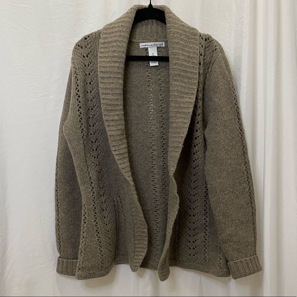Marina Luna wool knit cozy neutral sweater, size M